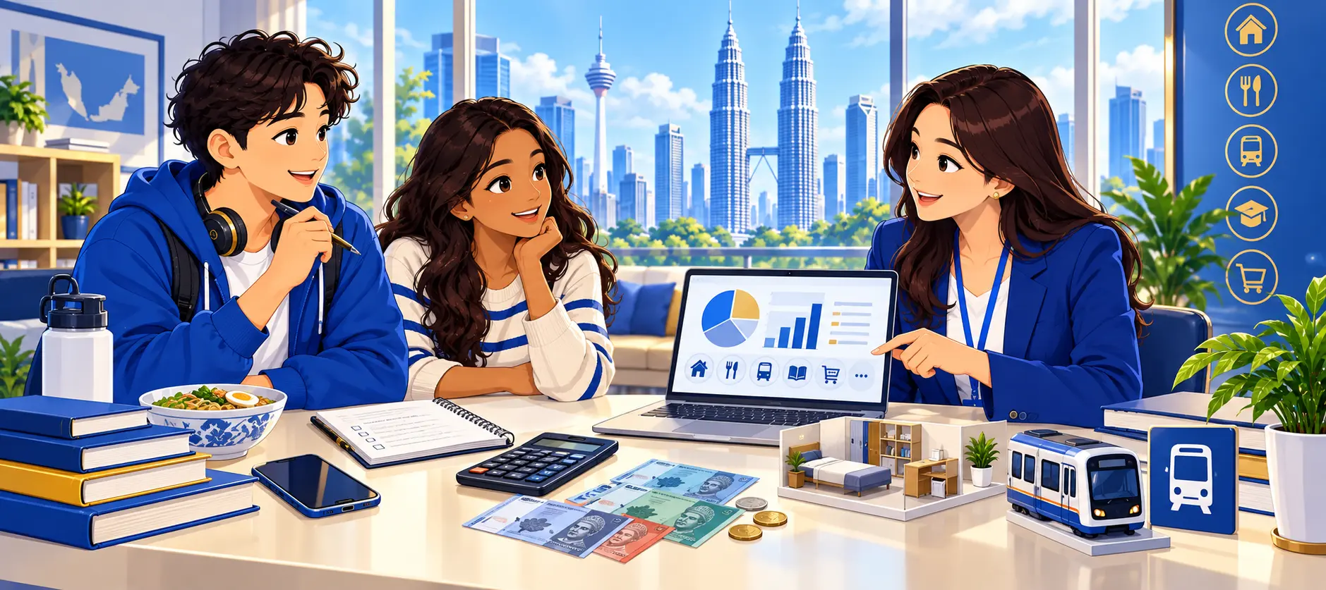 International students planning tuition fees and living costs in Malaysia